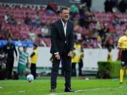 El timonel argentino se fue molesto no solo por el gol que les arrebató la victoria en el minuto 91, sino sobre todo por la infantil expulsión de Matías Cóccaro. IMAGO7.