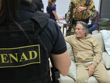 El detenido enfrenta cargos en México por delitos de asociación delictuosa, extorsión y secuestro exprés en el estado de Tabasco. EFE/Secretaría Nacional Antidrogas de Paraguay