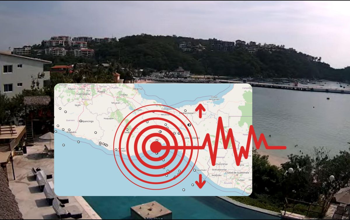 Se registraron dos sismos de magnitud ascendente cercanos a Salina Cruz, Oaxaca. ESPECIAL / Webcams de México / Sistema Sismológico Nacional