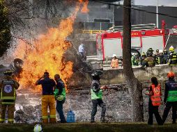 Accidente de volcadura que provocó una explosión de pipa de gas LP el pasado 10 de septiembre. ESPECIAL