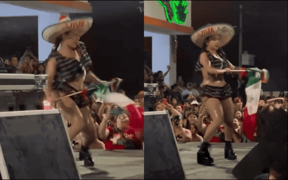 El Código Penal Federal señala que quienes falten al respeto a la bandera, ya sea de manera verbal o con actos, pueden recibir una multa equivalente a 250 veces el salario mínimo o un arresto de hasta 36 horas. X/@IrvingPineda