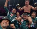 "Chispa" Medina se convirtió en el vigésimo noveno boxeador jalisciense en proclamarse campeón del mundo. Además, mejoró su marca al registrar 26-4, con 19 nocauts. ESPECIAL / Code Jalisco