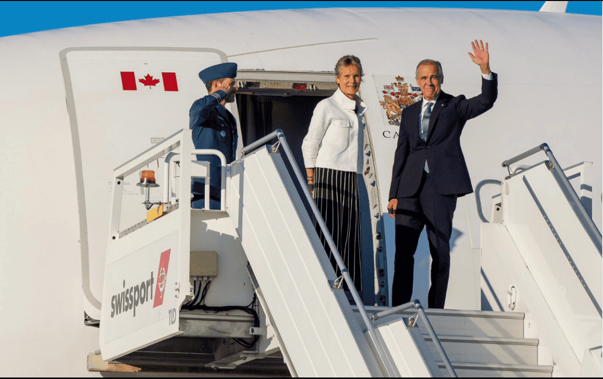 A través de una publicación en su cuenta de X, Carney compartió una fotografía antes de salir del territorio canadiense. ESPECIAL/X @MarkJCarney
