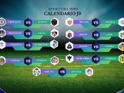 La J9 comenzará la acción con cuatro duelos a disputarse el viernes 19 de septiembre y cierra con un encuentro programado para el domingo 21. ESPECIAL / CANVA