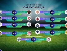 La J9 comenzará la acción con cuatro duelos a disputarse el viernes 19 de septiembre y cierra con un encuentro programado para el domingo 21. ESPECIAL / CANVA
