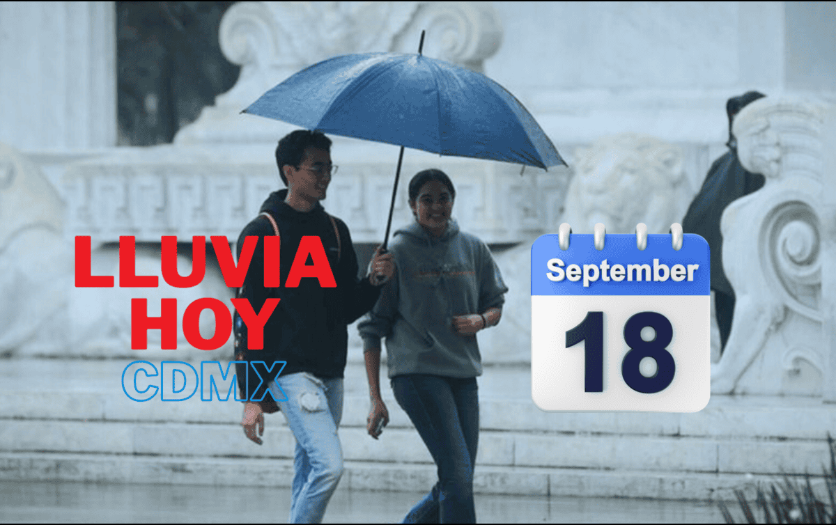 Según el pronóstico del clima, hoy, 18 de septiembre, se prevé lluvia en CDMX. SUN/ ARCHIVO