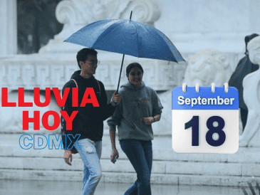 Según el pronóstico del clima, hoy, 18 de septiembre, se prevé lluvia en CDMX. SUN/ ARCHIVO