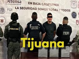 El sujeto fue detenido con un cargamento de casi 10 kilos de droga sintética. ESPECIAL / Secretaría de Seguridad Ciudadana Baja California