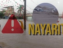 Elementos de Protección Civil de Bahía de Banderas iniciaron las labores para intentar rescatar las camionetas. ESPECIAL / Protección Civil y Bomberos Bahía de Banderas