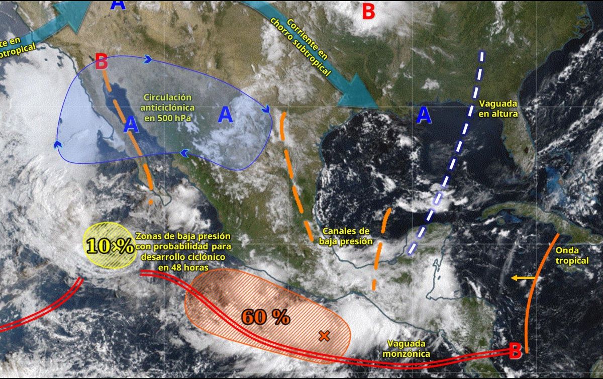 Se recomienda a la población estar atenta a los avisos oficiales y extremar precauciones ante las condiciones previstas. ESPECIAL/ SMN.