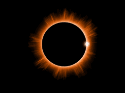 En un eclipse solar parcial, la Luna se coloca entre la Tierra y el Sol, cubriendo solo una parte y dejando visible parte de la luz solar. Canva