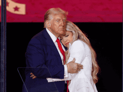 Erika Kirk reveló que ha perdonado al asesino de su esposo, Charlie Kirk.  EFE/ Caroline Brehman