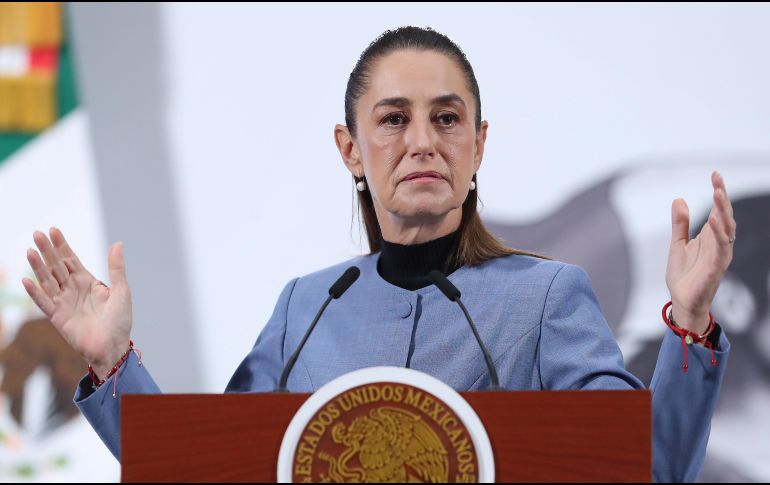 Sheinbaum calificó de “genocidio” la ofensiva militar israelí en Gaza, e hizo un llamado para detenerlo. EFE/M. Guzmán
