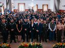 La presidenta de Guadalajara, Verónica Delgadillo, destacó el compromiso y labor que realizan los policías tapatíos, bajo un modelo de proximidad y cercanía con las y los vecinos. ESPECIAL / Gobierno de Guadalajara