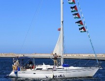 La flotilla está formada por unas 50 embarcaciones y participantes de docenas de países, lleva una cantidad simbólica de ayuda humanitaria para los palestinos en Gaza. AP/A. Mili