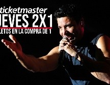 Revisa la lista de TODOS los conciertos que están al 2x1 en Ticketmaster hoy jueves 25 de septiembre. EL INFORMADOR / ARCHIVO