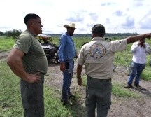 En el sitio se implementan labores de rastreo aéreo con drones y recorridos pie tierra a lo largo de los márgenes del Río de Calderón. ESPECIAL / Protección Civil Jalisco