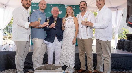 Giovanni González, Luis Armando Cantú, Armando Cantú, Alejandra Vergara, Carlos de Obeso y Rodrigo Díaz del Castillo. GENTE BIEN JALISCO / A. Rodríguez
