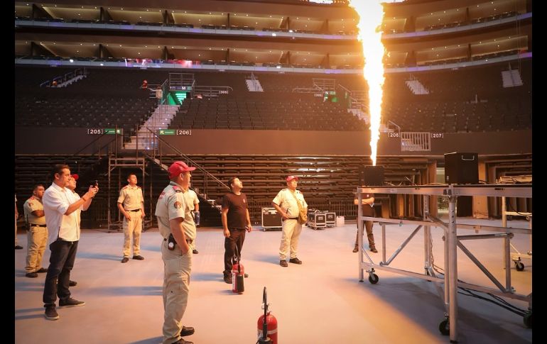 La próxima semana, Maroon 5 estrenará el escenario de la Arena Guadalajara. ESPECIAL / FACEBOOK Protección Civil y Bomberos GDL