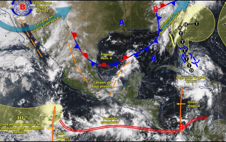 Estas condiciones podrían provocar crecidas en ríos y arroyos, deslaves e inundaciones en zonas bajas. ESPECIAL/ SMN.
