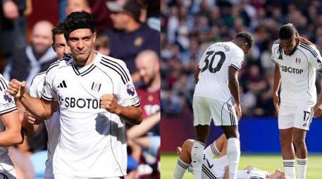 Pese a que Fulham intentó controlar el partido, Aston Villa marcó un dominio después de la salida de Jiménez. ESPECIAL / AP/AFP