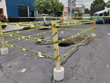 Hoy se volvieron a colocar cordones de precaución luego de que fuera retirados. CORTESÌA