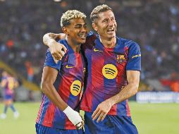 Lamine Yamal recién recuperado de una lesión, ingresó al campo para asistir a Lewandowski y poner el gol del triunfo blaugrana. EFE