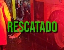 El sujeto presentaba lesiones leves en los pies y el primer reporte señala que su estado de salud es esatable. ESPECIAL / FACEBOOK Protección Civil Tlaquepaque