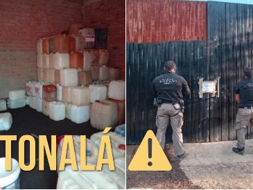 En el lugar se aseguraron aproximadamente 11 mil 650 litros de hidrocarburo, diversos contenedores, varios bidones, un cubitambo y dos motocicletas. ESPECIAL / FGR