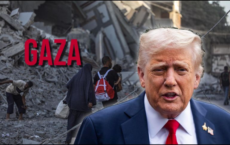 Trump lanzó una especie de amenaza advirtiendo lo que podría pasar si no se acepta su propuesta de paz en Gaza. EFE / EPA / MOHAMMED SABER