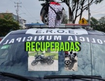 Este martes, la Policía de Zapopan logró recuperar dos motocicletas robadas y detener a dos presuntos ladrones. ESPECIAL / Policía de Zapopan