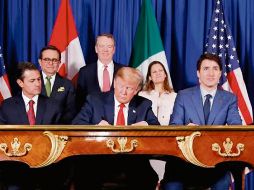 En noviembre de 2018, el TLCAN fue sustituido por el T-MEC bajo el acuerdo de los tres mandatarios de América del Norte. ESPECIAL