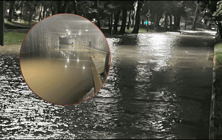 Afectaciones por la lluvia de la madrugada de este miércoles 1 de octubre. ESPECIAL/Policía Vial Jalisco