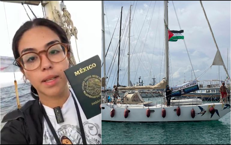 Esto dijo Arlin Medrano en redes sociales tras la presunta intercepción de su barco parte de la Flotilla Global Sumud. ESPECIAL / X: @arlinmedrano_ / AP / ARCHIVO