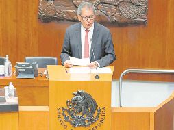 Édgar Amador defendió que en este primer año de Gobierno rompieron paradigmas neoliberales con finanzas públicas sanas. EL UNIVERSAL