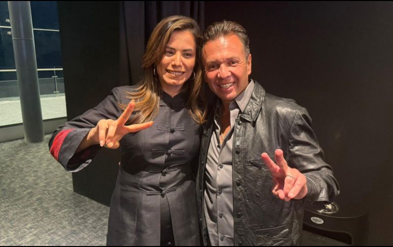 Verónica Delgadillo y Pablo Lemus. Más allá de lo simbólico, el gobernador aseguró que la Arena Guadalajara representa una consolidación de la ciudad como epicentro del entretenimiento en México. EL INFORMADOR / H. Navarro