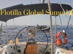 Captura de pantalla del momento en que las fuerzas israelíes interceptaron el 