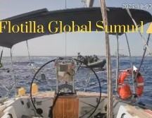 Captura de pantalla del momento en que las fuerzas israelíes interceptaron el 