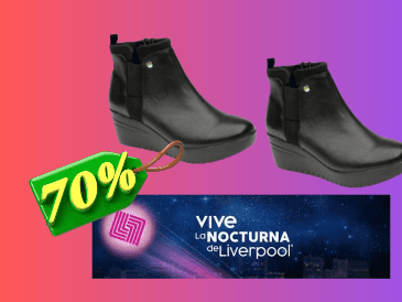 Aquí te compartimos unos botines que podrás encontrar al 70% de descuento. ESPECIAL / LIVERPOOL