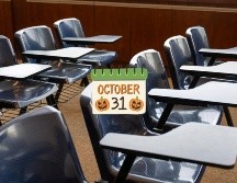 La suspensión del 31 de octubre, día en que muchas personas se disfrazan con motivo del Halloween, coincide con el fin de semana y las festividades del Día de Muertos mexicano, cuando generalmente no hay clases. ESPECIAL / CANVA