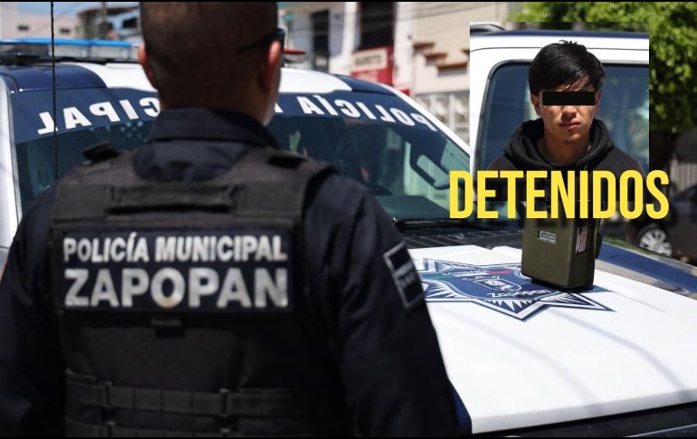 Policía de Zapopan detuvo a dos personas tras un recorrido de vigilancia en la colonia Lomas del Seminario. ESPECIAL / Policía de Zapopan