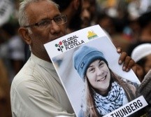 Algunos activistas de la Flotilla Global Sumud acusaron a las fuerzas israelíes de haber golpeado y tratado de forma degradante a Greta Thunberg. EFE/EPA/S. Akber