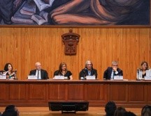 Marisol Schulz, José Trinidad Padilla, Karla Planter, Xavier Marcé, Héctor Raúl Solís y Anna Guitart estuvieron presentes durante la presentación del programa general de la FIL 2025. EL INFORMADOR / J. Acosta