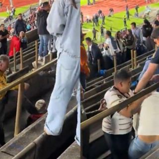 Aficionados protagonizan pelea en el Pumas vs Chivas | VIDEO