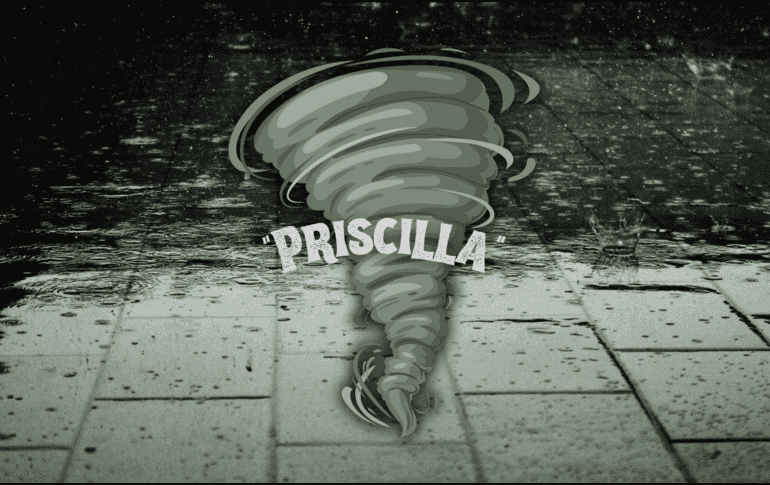 Se prevé que “Priscilla” continúe su desplazamiento paralelo a las costas durante las próximas 24 horas. ESPECIAL / CANVA
