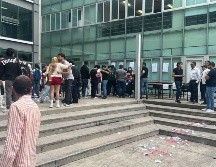 Personal universitario intervino para reestablecer el orden y la seguridad en el Centro Universitario. CORTESÍA