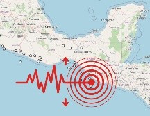 La madrugada del 8 de octubre se presentó actividad sísmica en Chiapas, Guerrero y Oaxaca. ESPECIAL / Sistema Sismológico Nacional