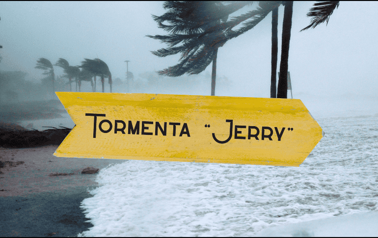 “Jerry” se encontró a unos 571 kilómetros al este-sureste de las Islas de Barlovento. ESPECIAL / Canva