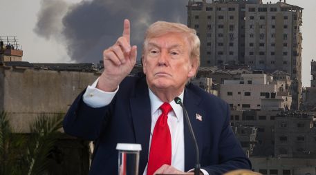 Donald Trump, que ansía el galardón desde que lo ganó el entonces presidente Barack Obama en 2009, presume ya haber resuelto siete guerras, además del acuerdo entre Israel y Hamás anunciado ayer. EFE / M. Saber y EFE / F. Chung