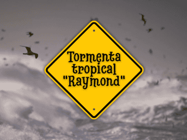 La tormenta tropical "Raymond" pasará cerca de Jalisco, según su trayectoria prevista. ESPECIAL / CANVA